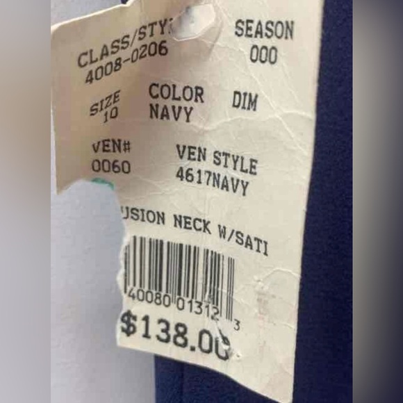 David's Bridal Strapless Deep Blue Gown - Picture 2 of 5